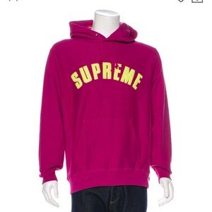 Supreme Chenille Arc Hoodie magenta